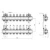 Коллектор с расходомерами ICMA К013 1″ х 9 73351