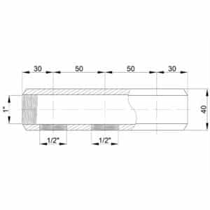 Коллектор Icma 1″ 3 выхода №1102