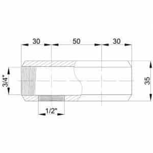 Коллектор Icma 3/4″ 2 выхода №1102