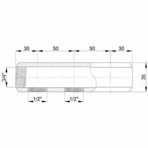 Коллектор Icma 3/4″ 3 выхода №1102