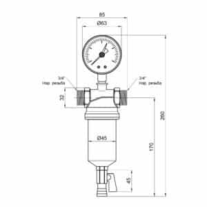Самопромывной фильтр ICMA 750 1/2″ x 3/4″