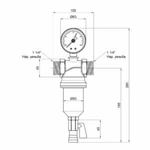 Самопромывной фильтр ICMA 750 1″ x 1 1/4″