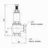 Предохранительный клапан Icma 1/2″ ВР №254 73616