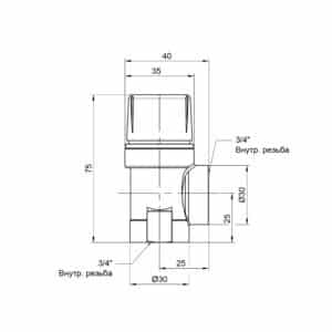 Предохранительный клапан ICMA 241 3/4″ – 3 bar