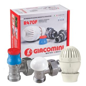 Комплект радиаторный GIACOMINI R470A 1/2″ x 16 угловой