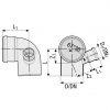 Колено с боковым отводом VALSIR PP HTB Ø110/50 x 87°/67° правое 38773