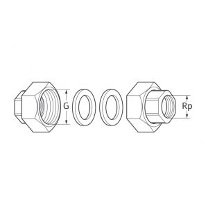 Гайки для насоса DN25 сталь