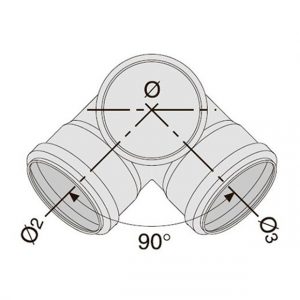 Крестовина двухплоскостная 67° VALSIR PP HTED Ø100/100/50