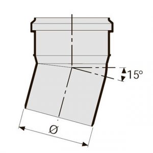 Колено VALSIR PP HTB Ø110 x 15°
