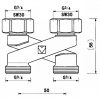 Узел подключения (перекрестие) HERZ 3/4″ x 3/4″ – 50 мм 33456