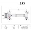 Смеситель-термостат для бойлера CALEFFI 522 (30-48°C) 1/2″ 38489