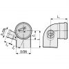 Колено с боковым отводом VALSIR PP HTB Ø110/50 x 87°/67° левое 38772